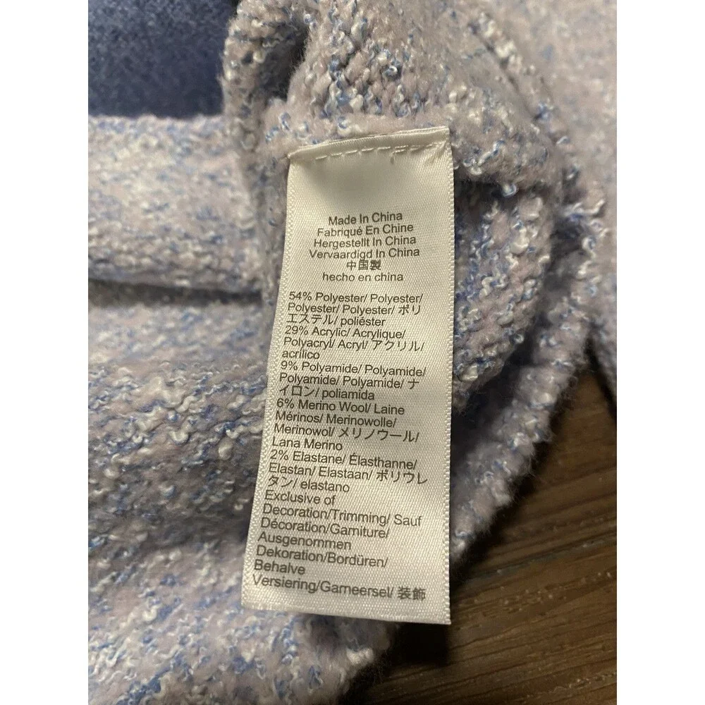 J.Crew Marled Sweater Lady Jacket Lilac Blue Pale SeaScap Med BM639 J Crew - NWT - Picture 6 of 10